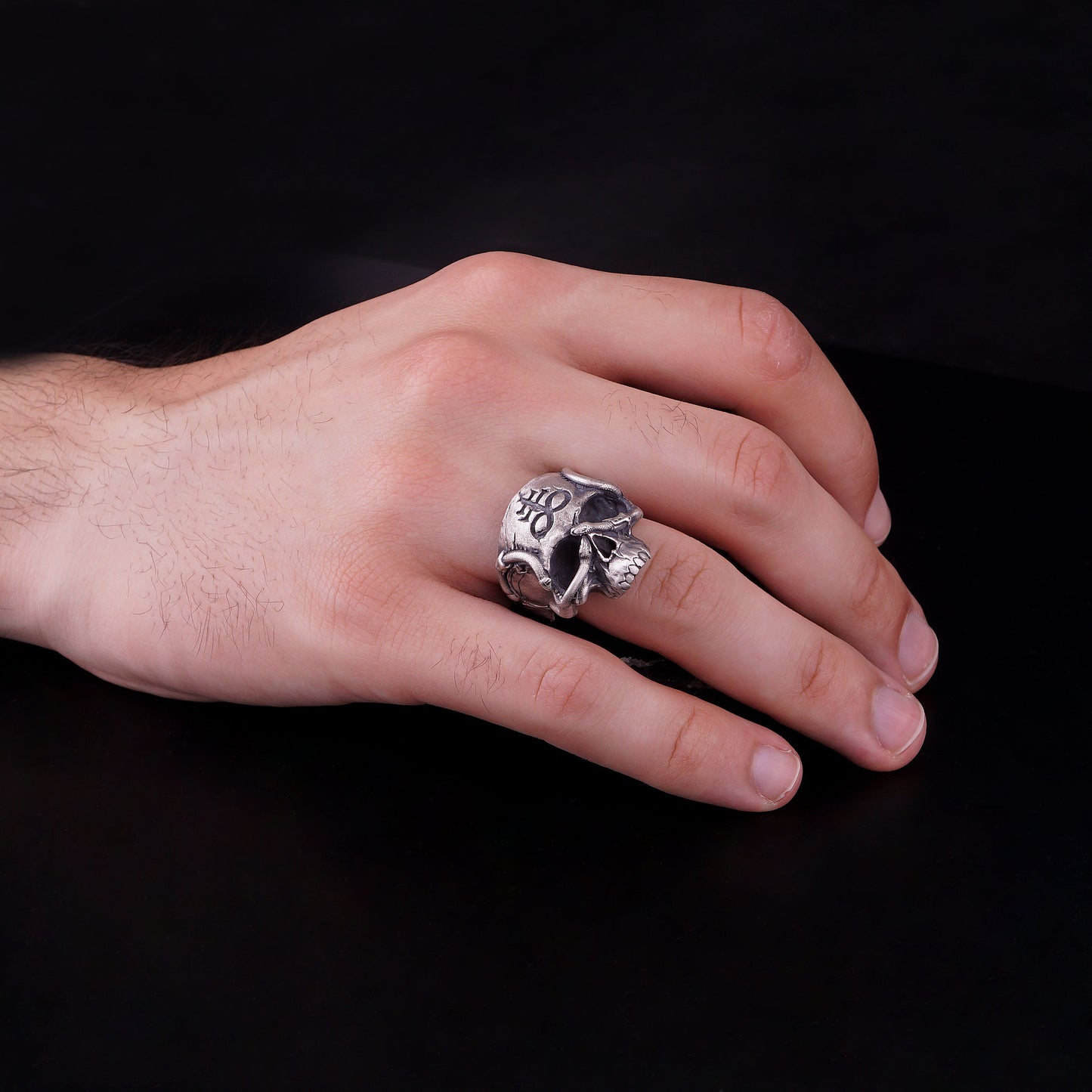 Silver Sigil of Lucifer Ring