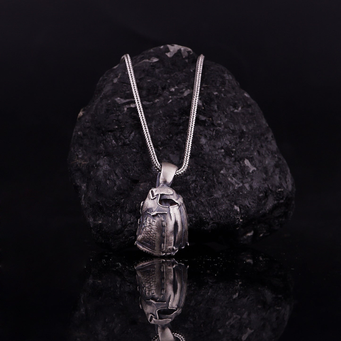 Yankee Baseball Silver Necklace
