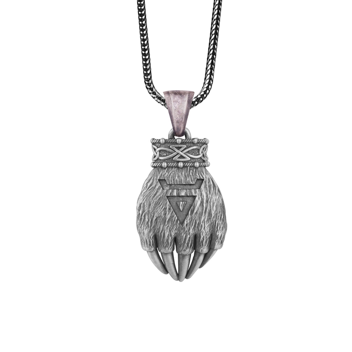 Celtic Warrior Bear Paw Necklace