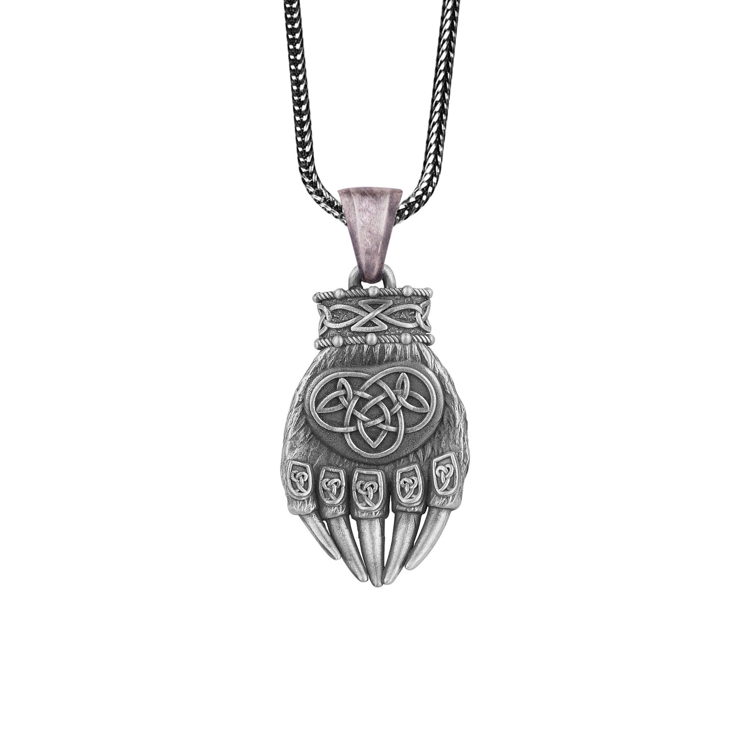 Celtic Warrior Bear Paw Necklace