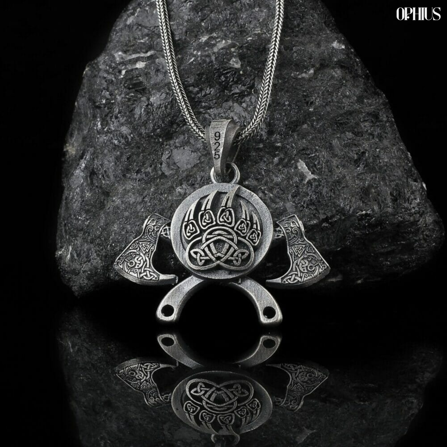 Celtic Warrior Bear Paw Necklace