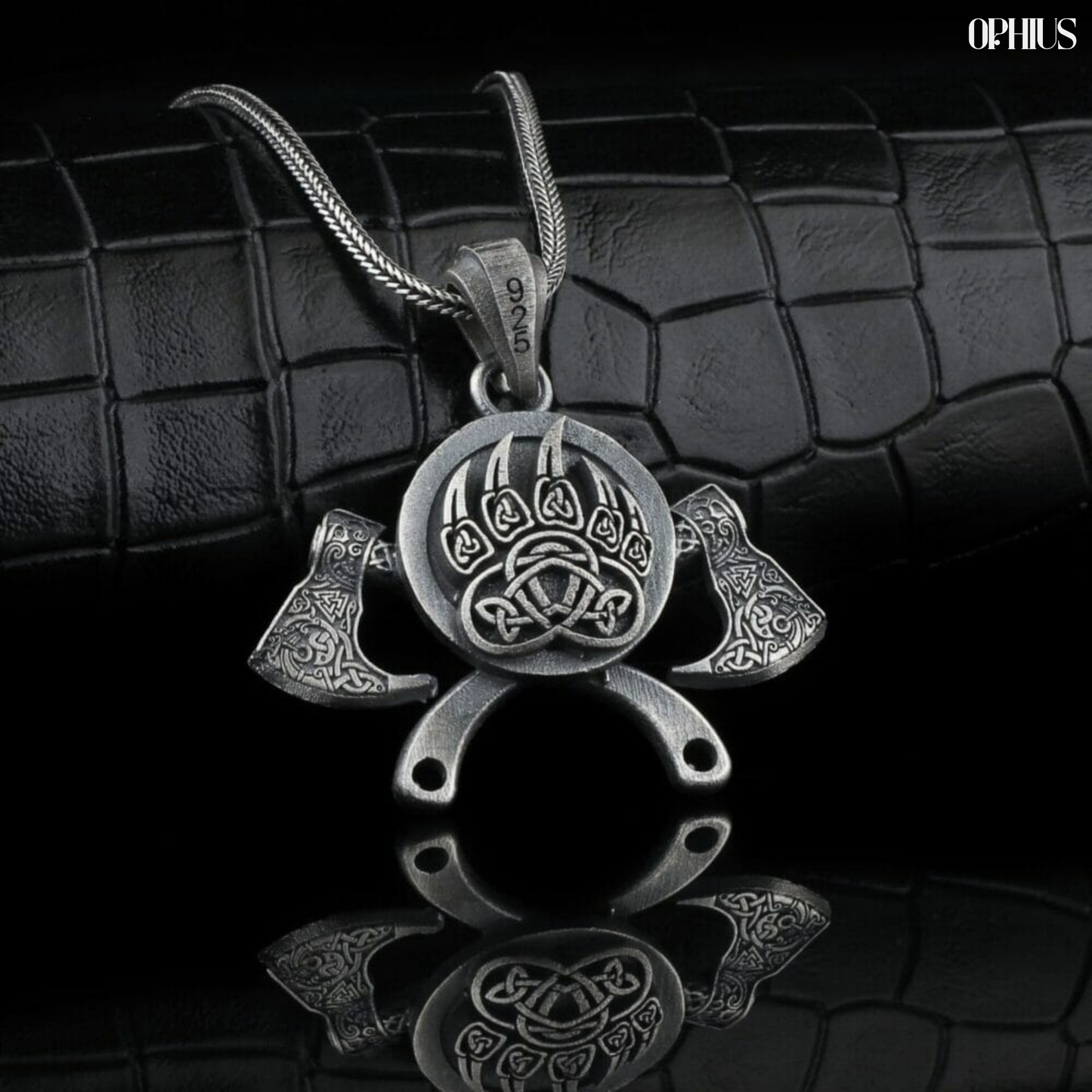 Celtic Warrior Bear Paw Necklace