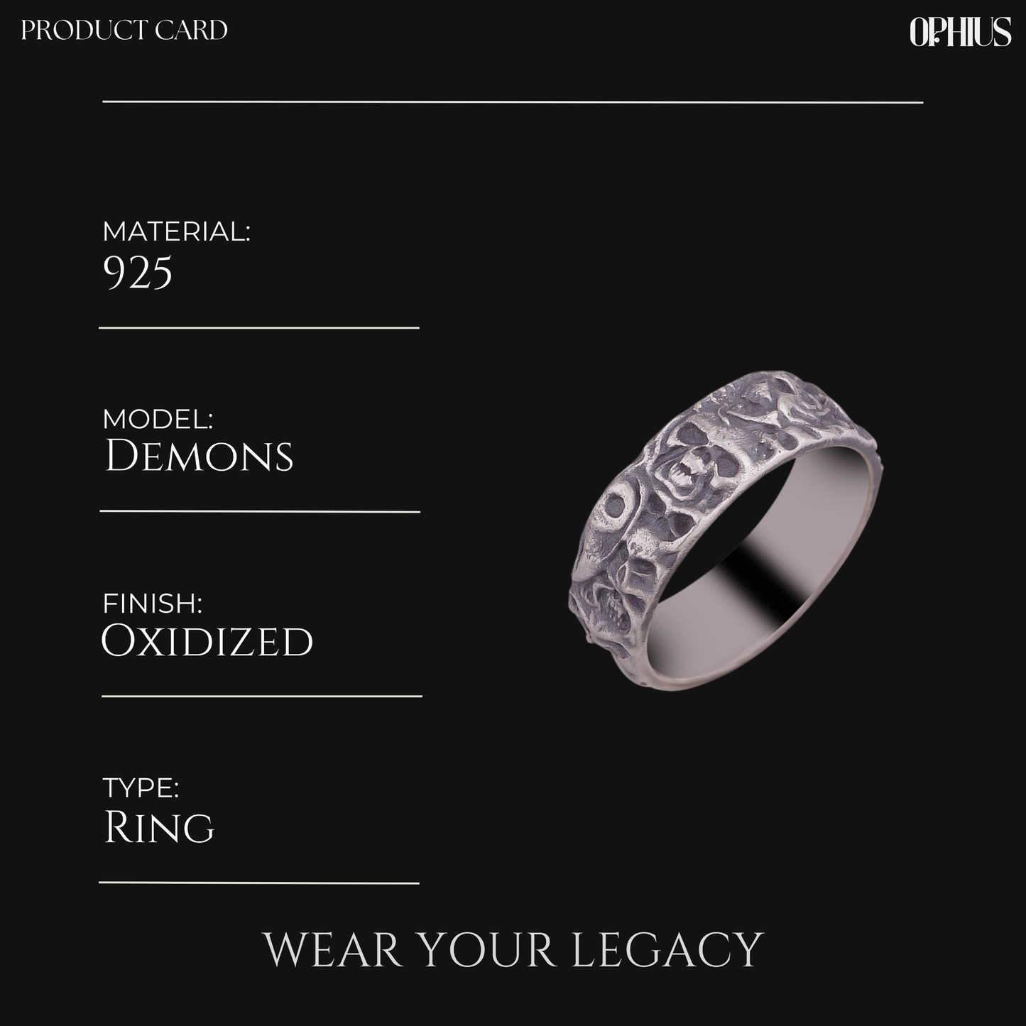 Lucifer Stackable Demons Band Ring