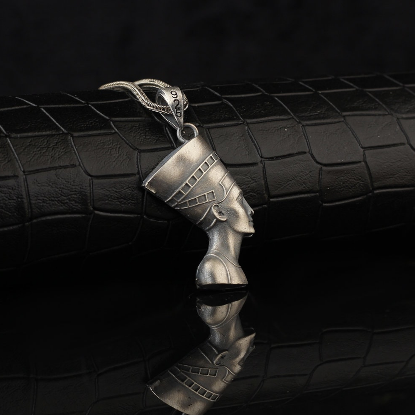 Egyptian Queen Nefertiti Silver Necklace