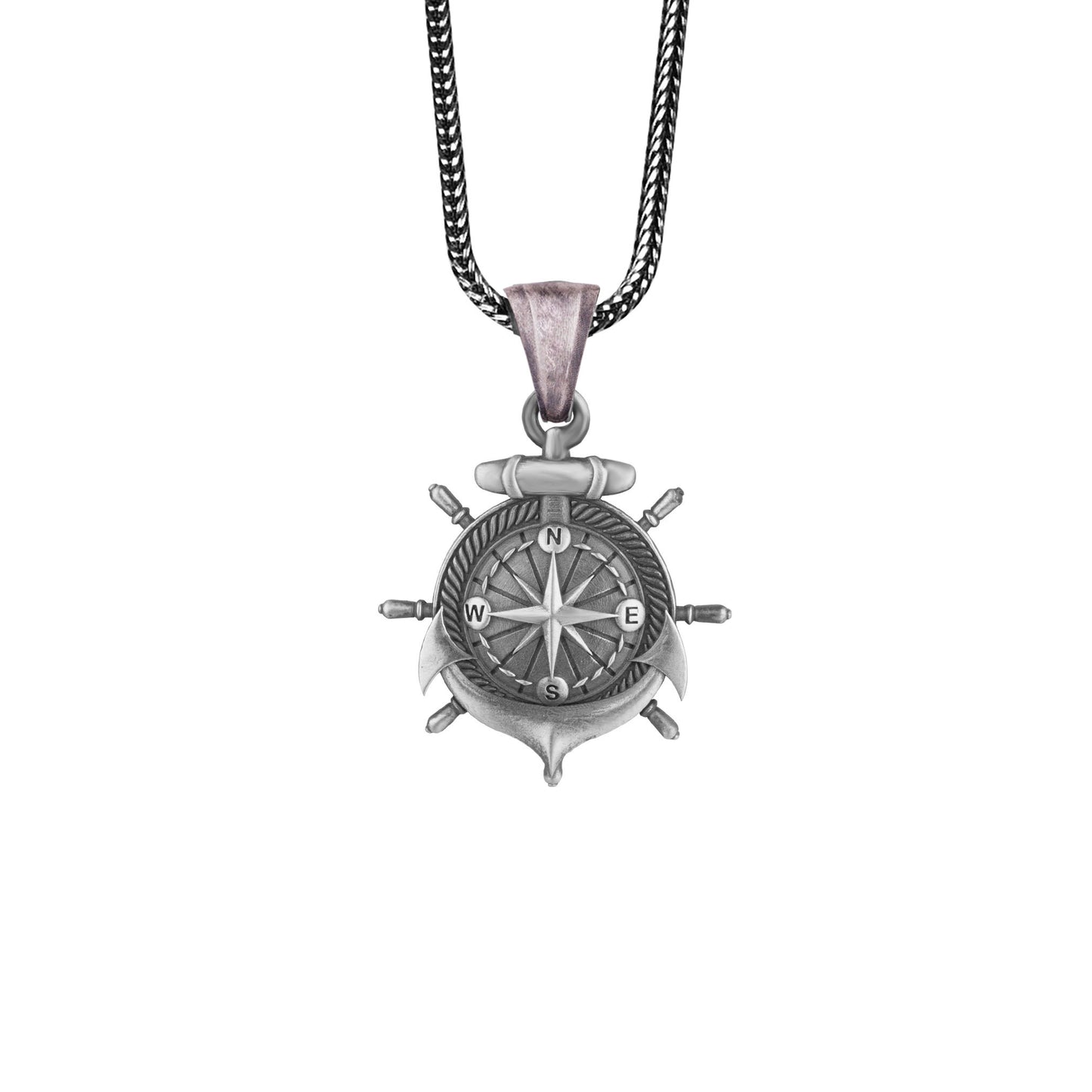 Anchor Compass Necklace