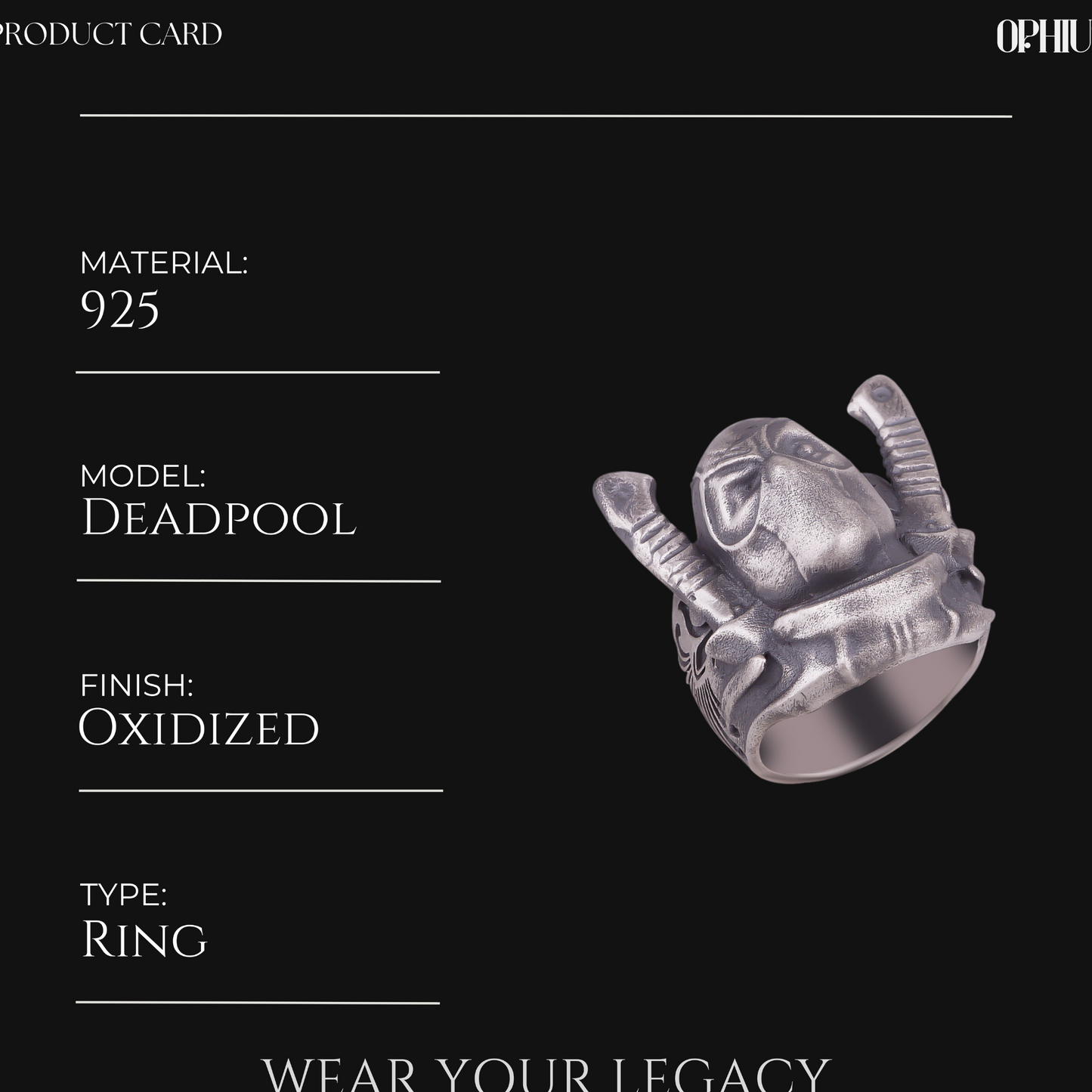 Comic Character Superhuman Ninja Ring