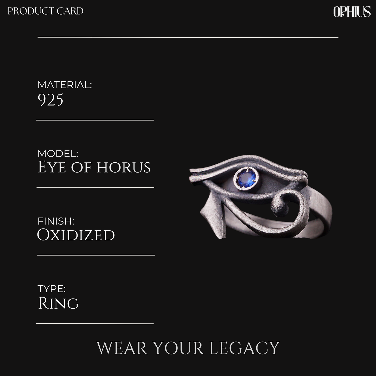 Silver Eye of Horus Ring