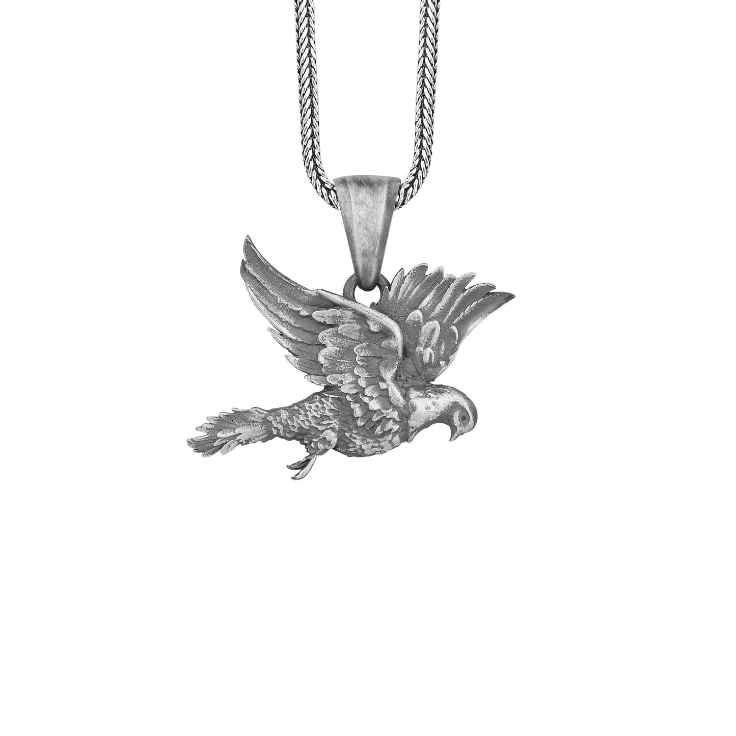 Silver Flying Dove Necklace