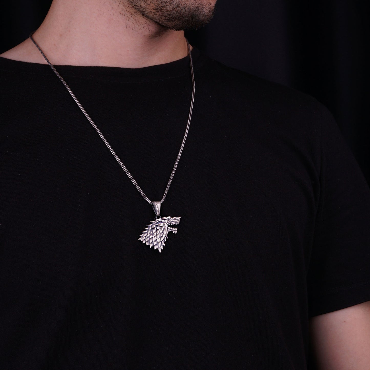 House Stark Direwolf Necklace