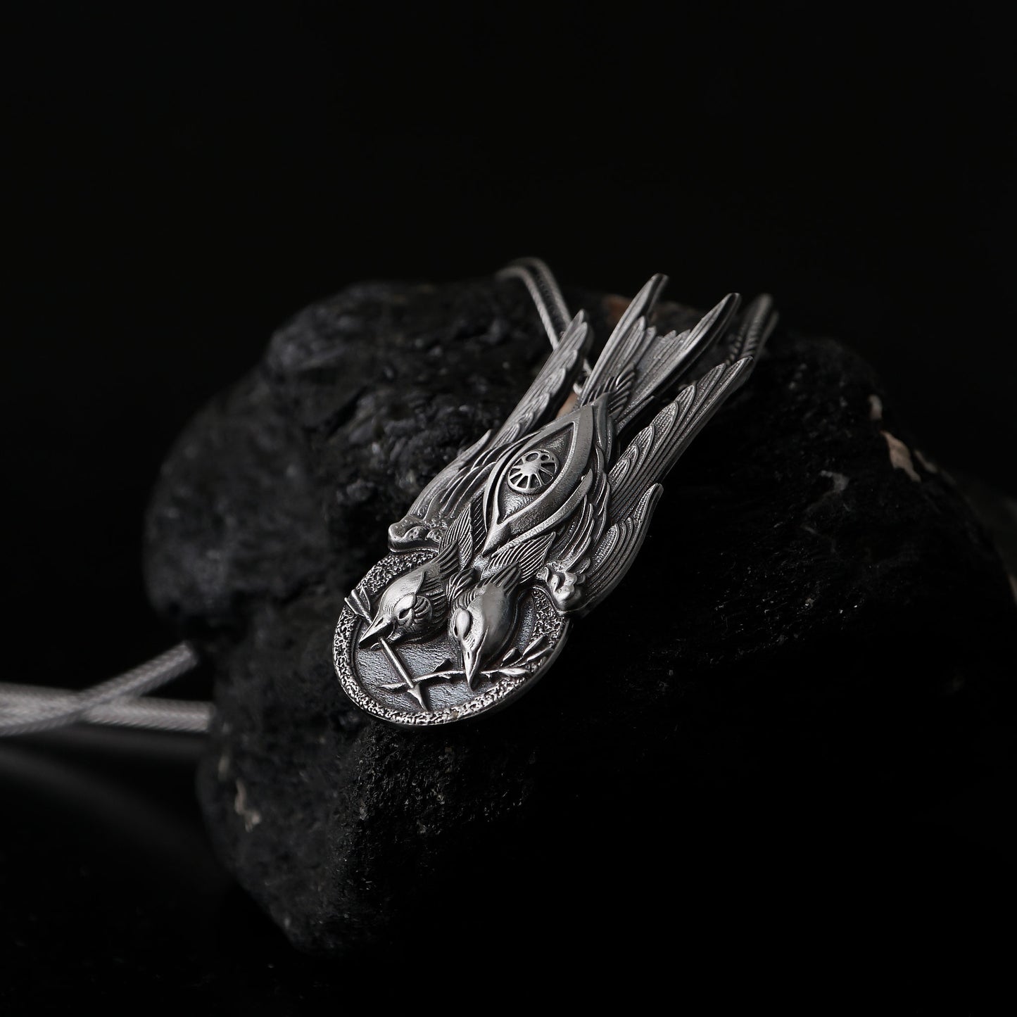 Silver Phoenix Bird Necklace