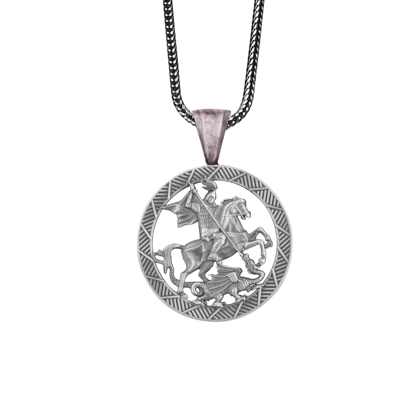 Silver Saint George Madalion