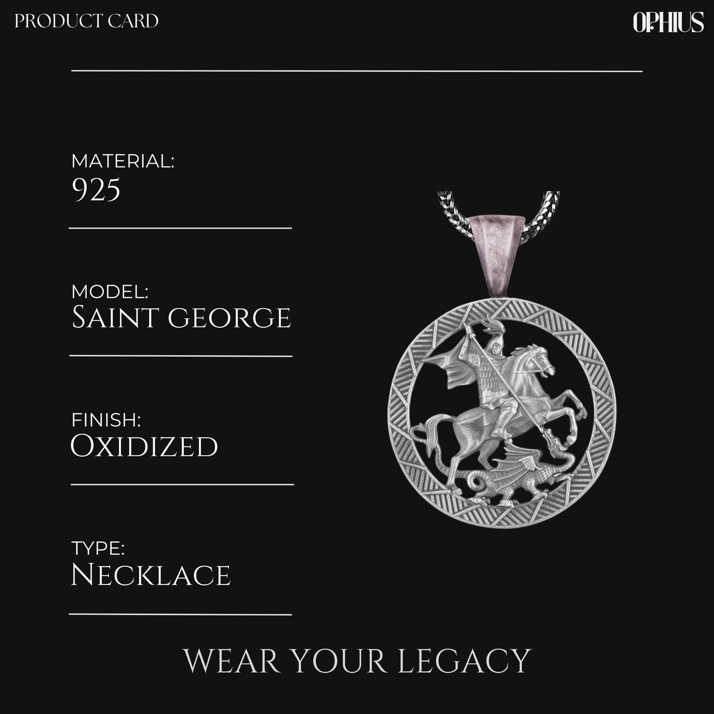 Silver Saint George Madalion