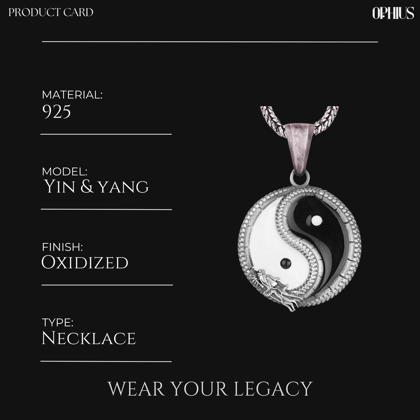 Silver Yin and Yang Necklace