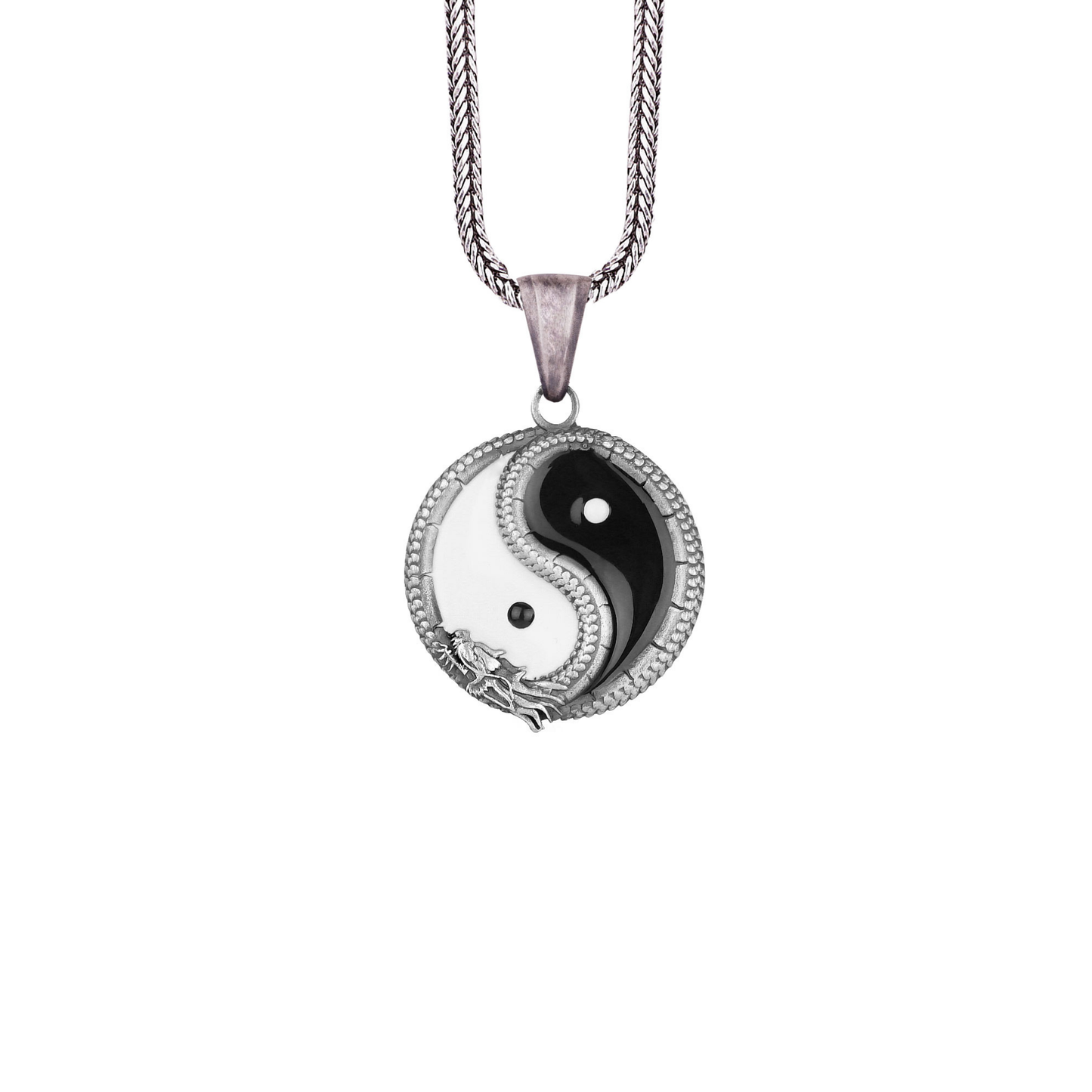 Silver Yin and Yang Necklace