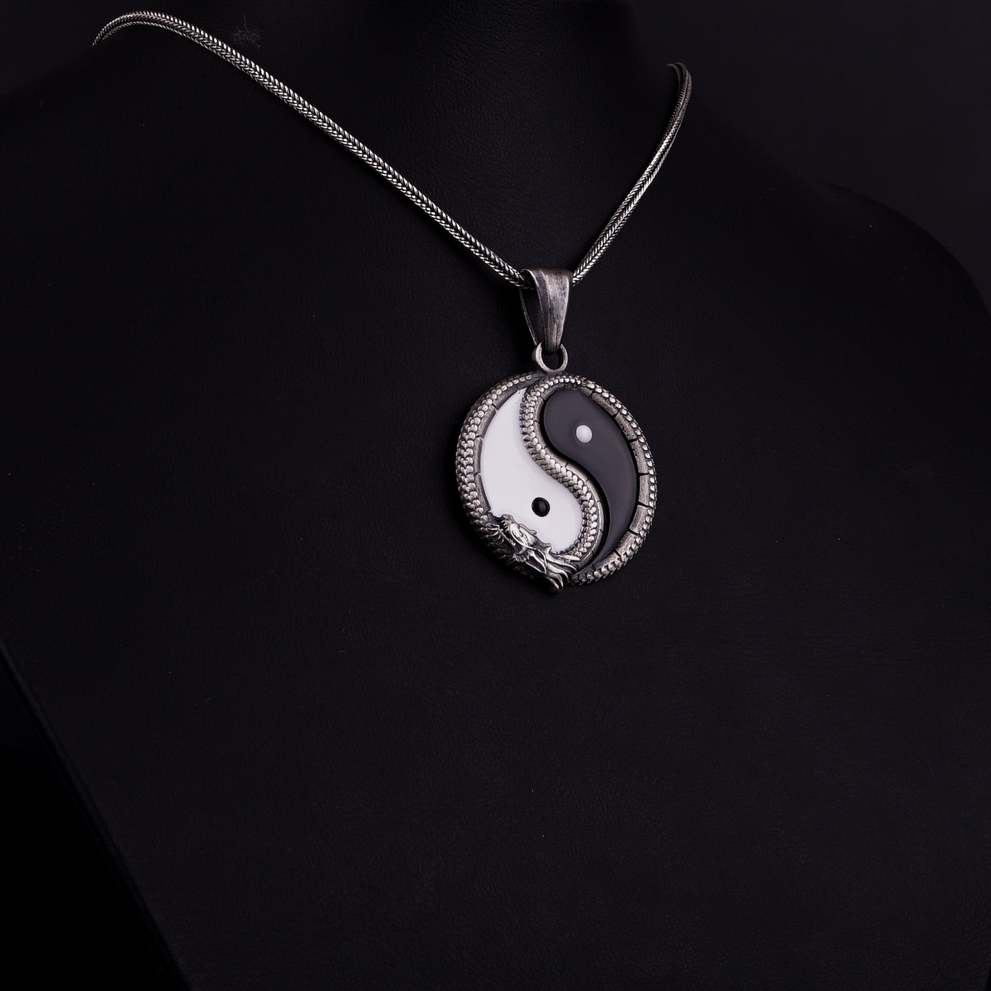 Silver Yin and Yang Necklace