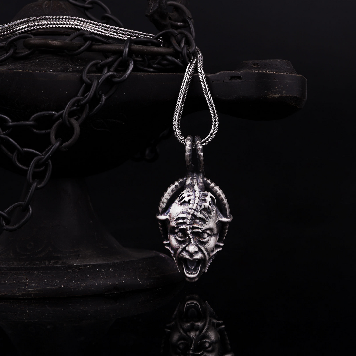 Silver Satanic Necklace