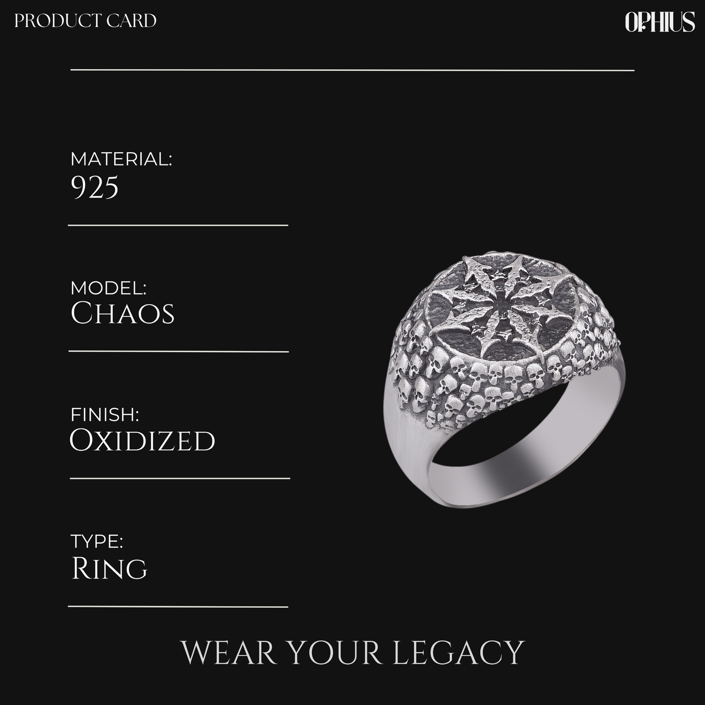 Silver Symbol of Chaos Ring