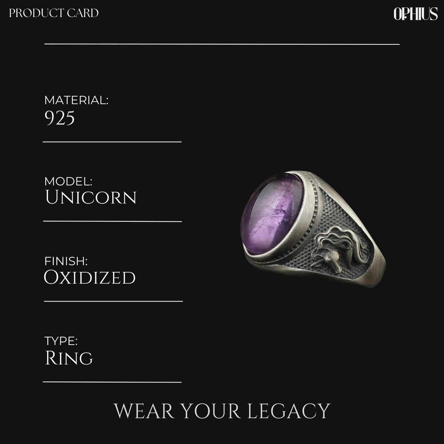 Amethyst Gemstone Silver Ring