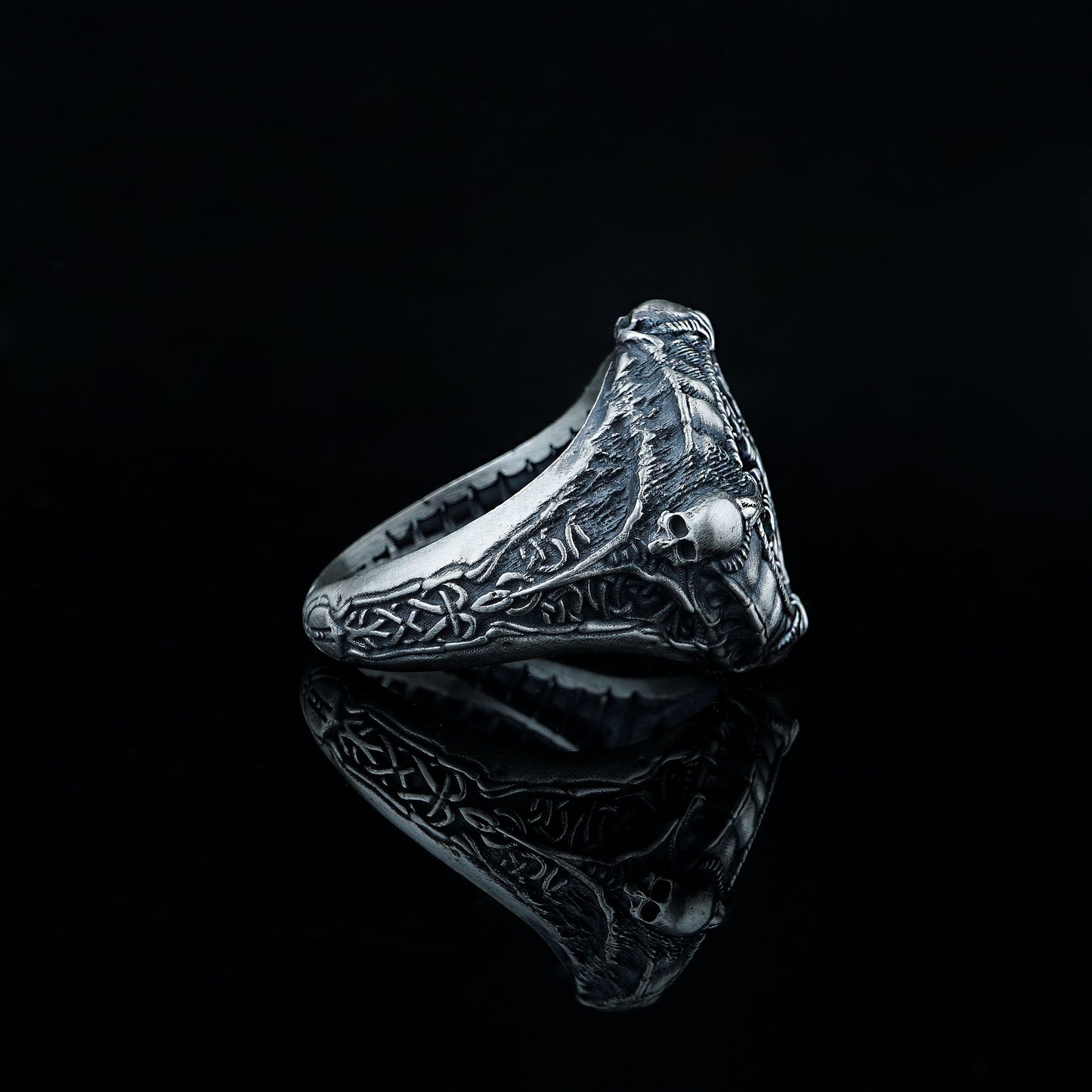 Silver Viking Compass Vegvisir Ring