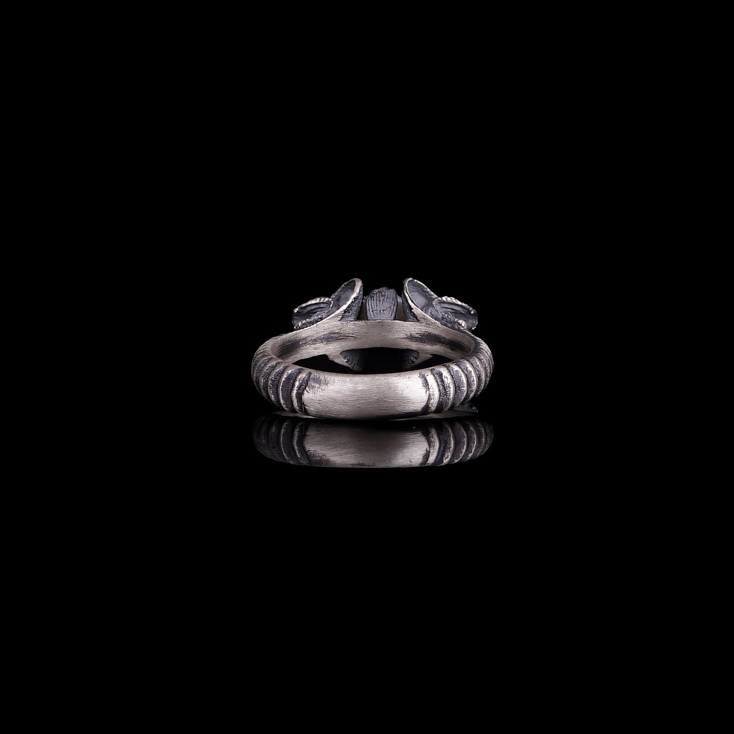 Silver Snake Ring with Pearl