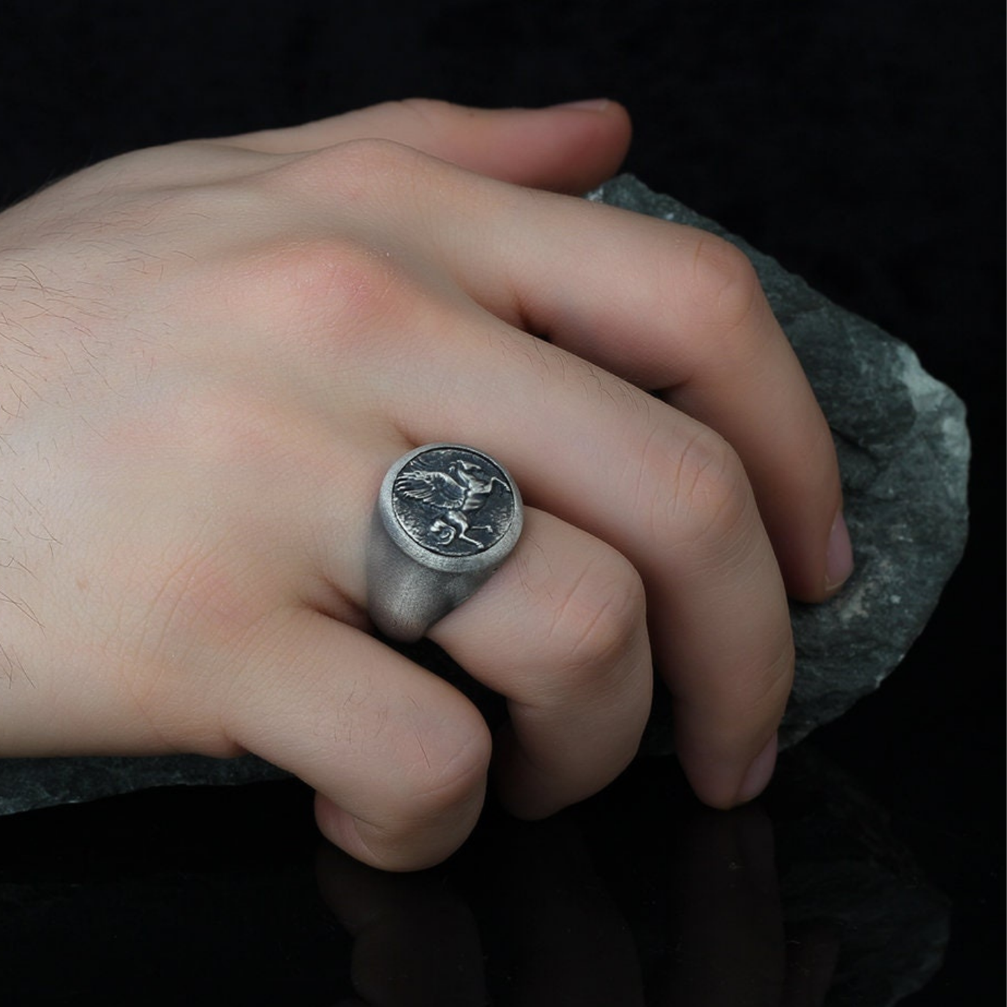 Ancient Greek Mythological Winged Horse Ring