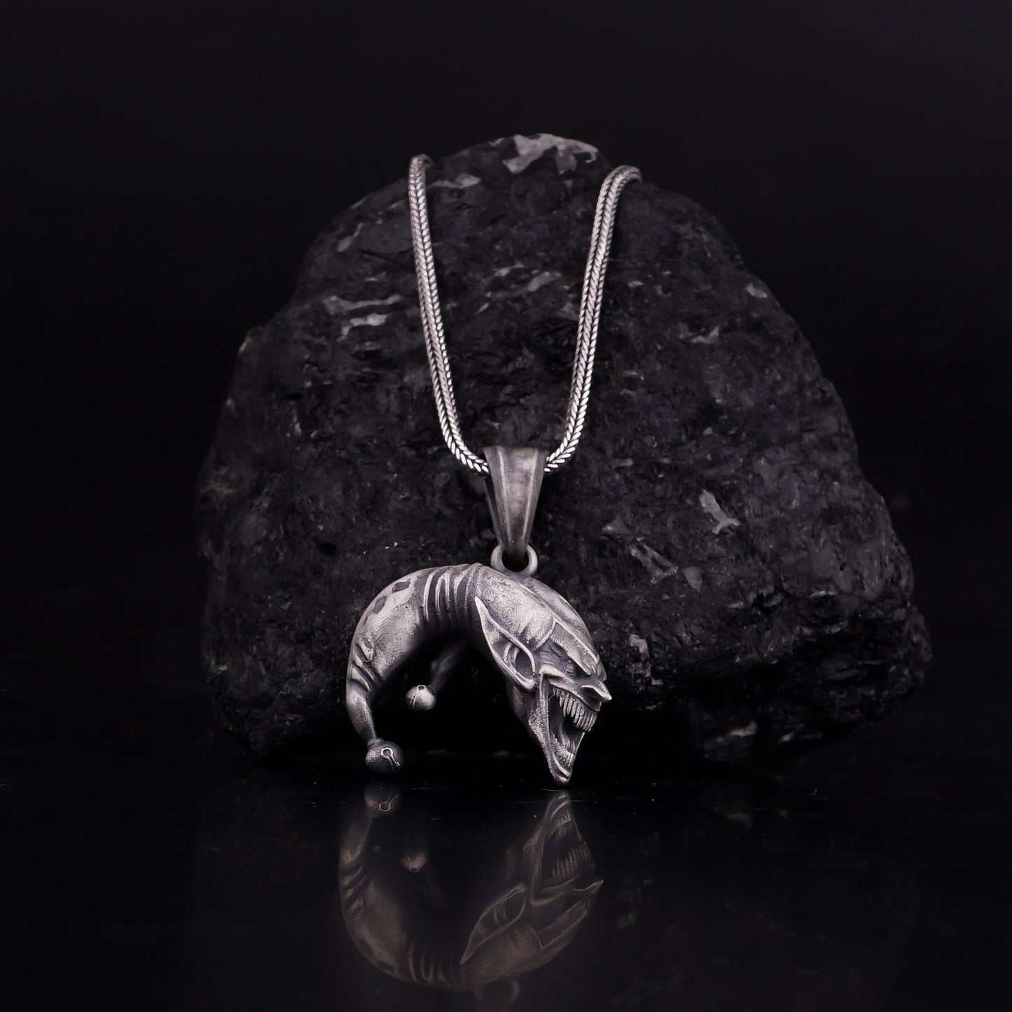 The Joker Necklace in Sterling Silver