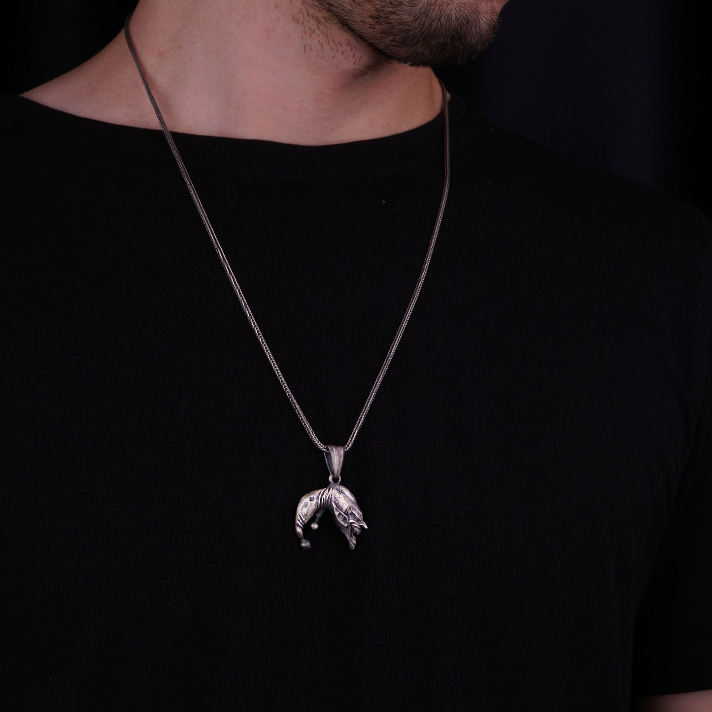 The Joker Necklace in Sterling Silver