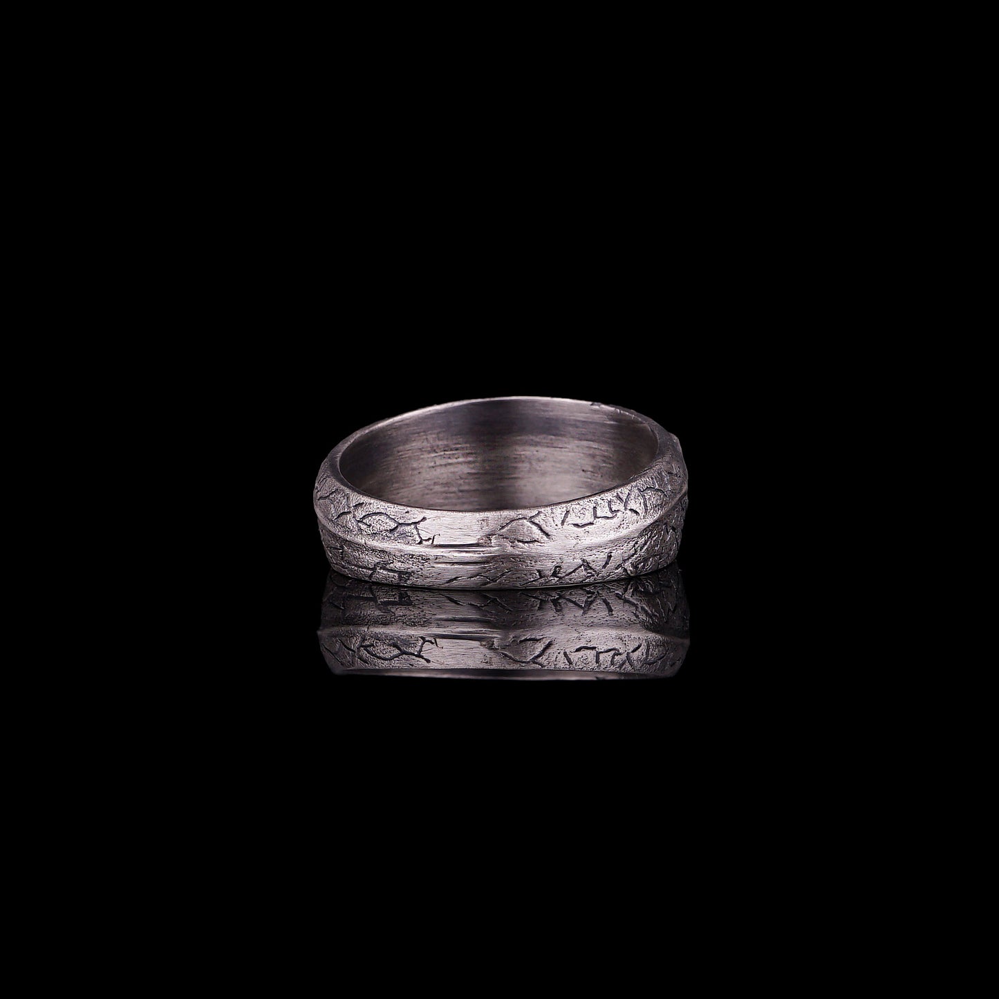Vampire Teeth Silver Ring