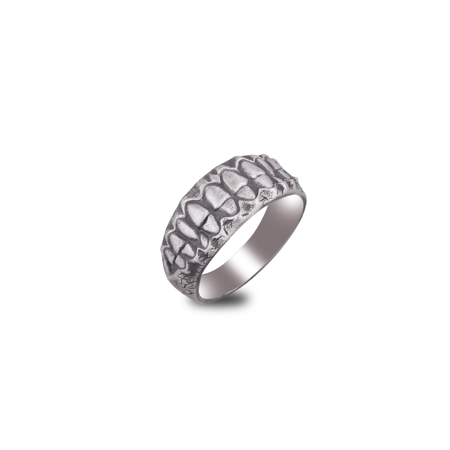 Vampire Teeth Silver Ring
