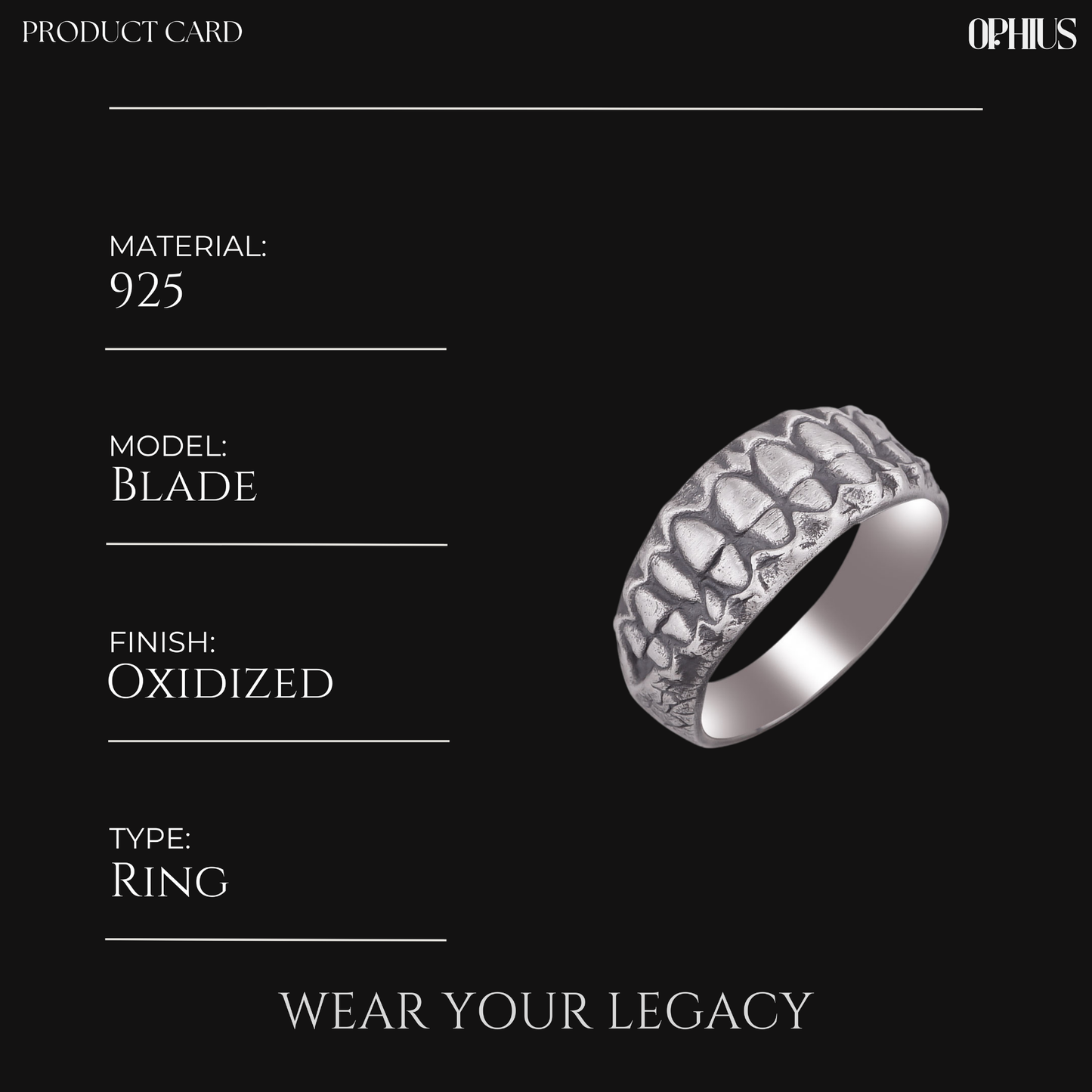 Vampire Teeth Silver Ring