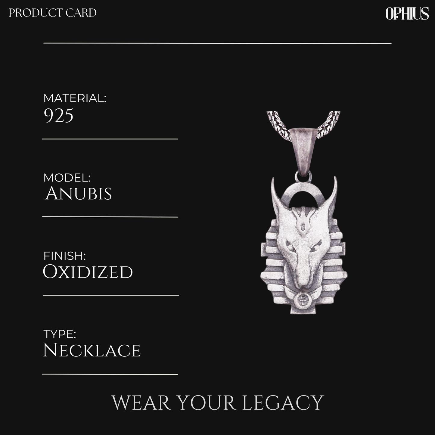 Egyptian God Anubis Necklace