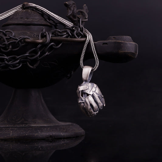 Yankee Baseball Silver Necklace