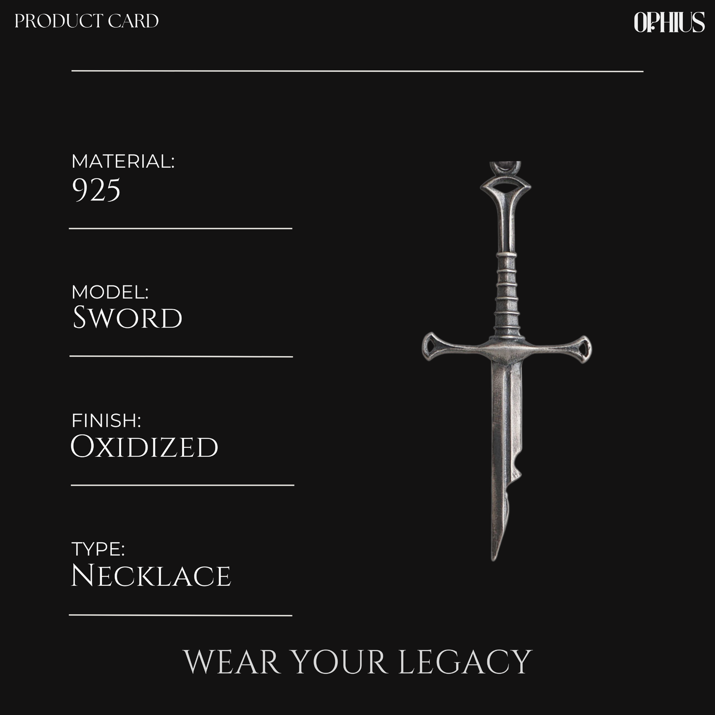 Narsil Sword Necklace