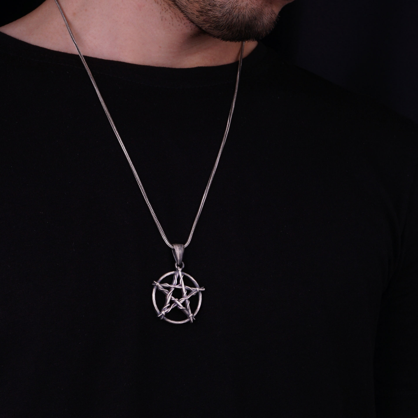 Inverted Pentagram Wiccan Necklace
