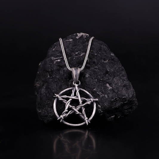 Inverted Pentagram Wiccan Necklace