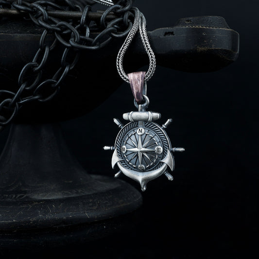 Anchor Compass Necklace