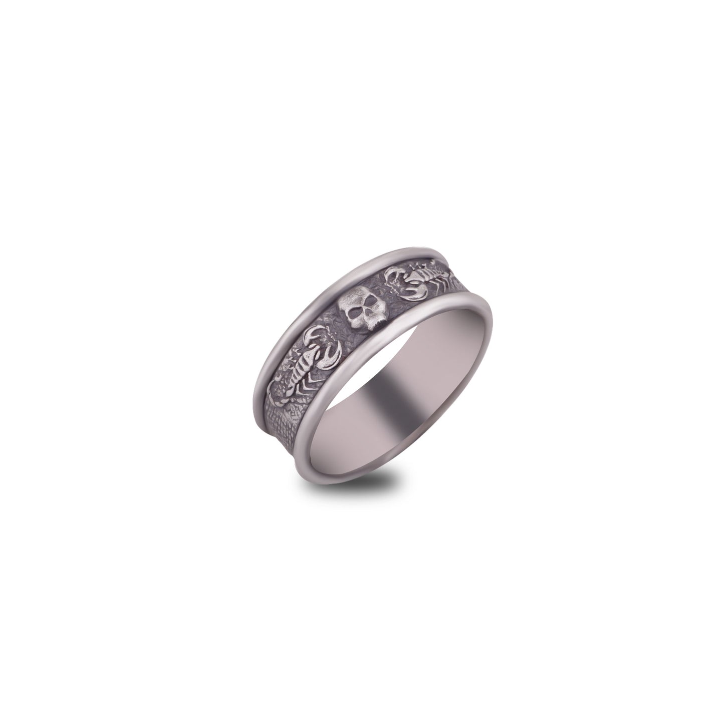 Minimalist Scorpion Signet Silver Ring