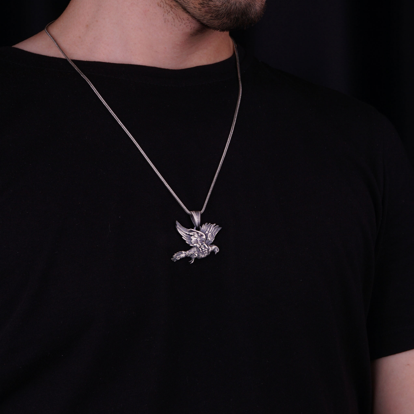 Silver Flying Dove Necklace
