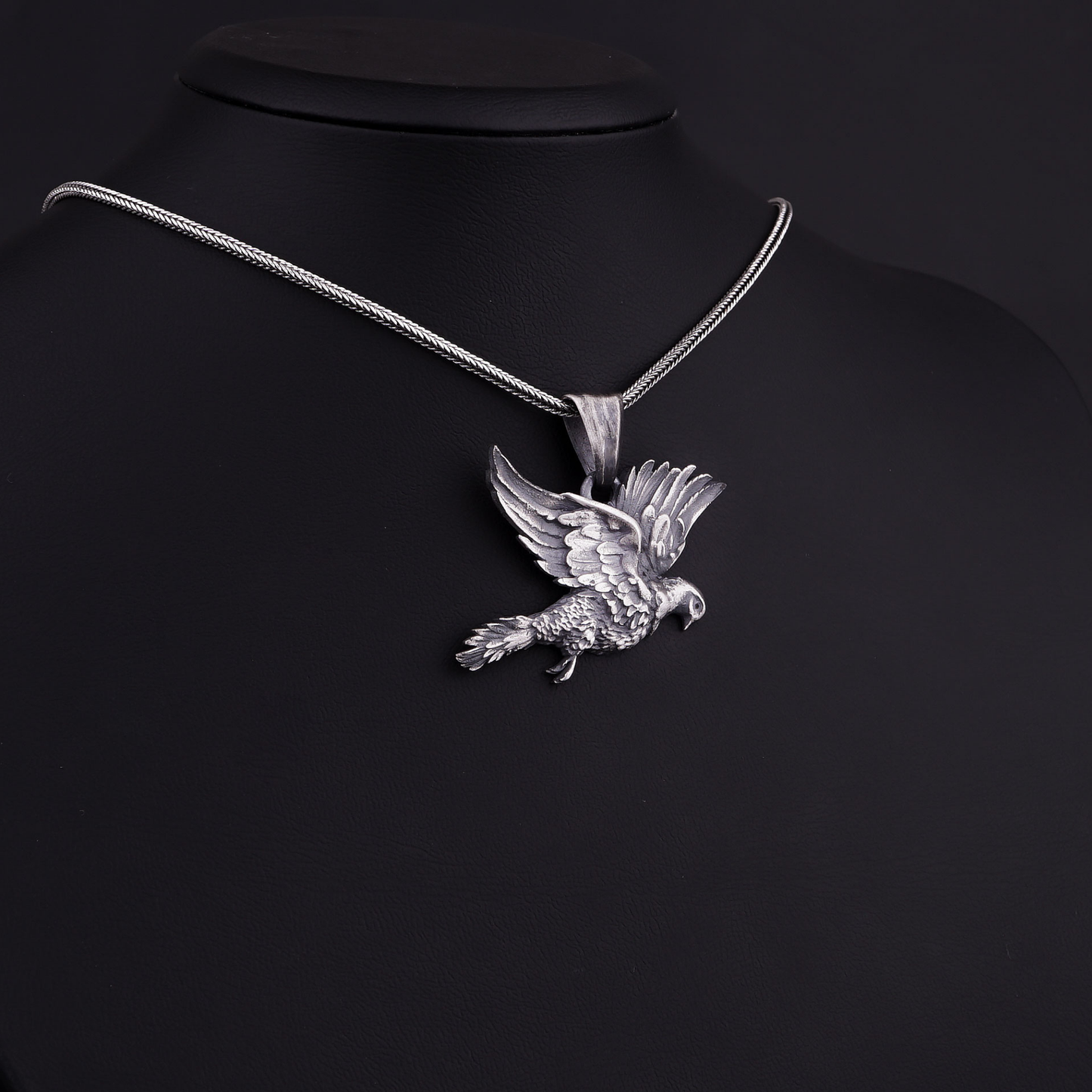 Silver Flying Dove Necklace