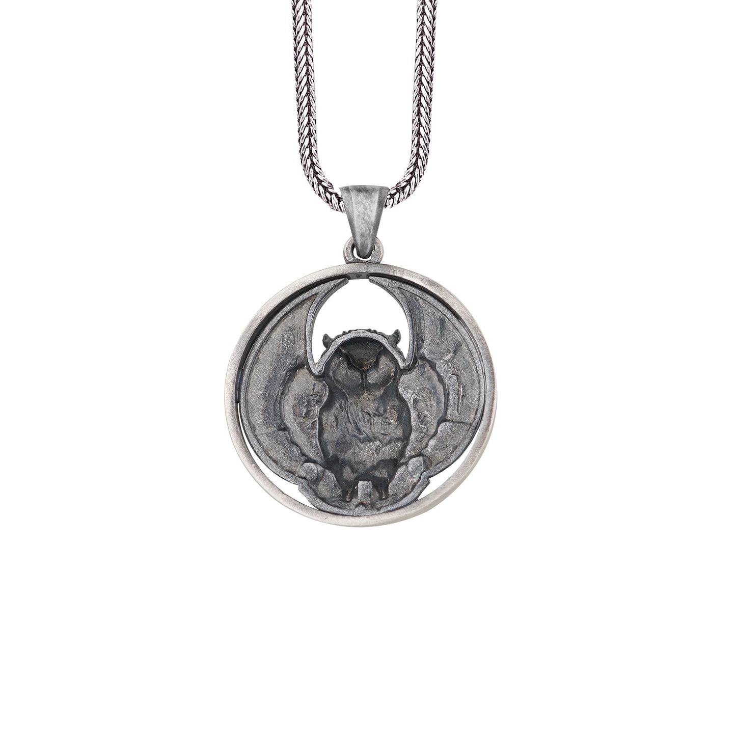 Silver Greek Athena Owl Pendant