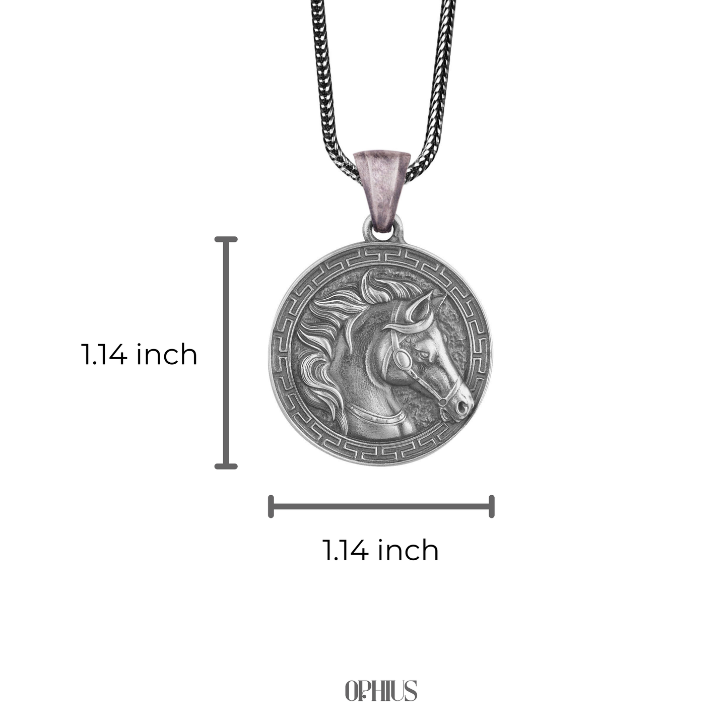 Silver Horse Medallion Necklace