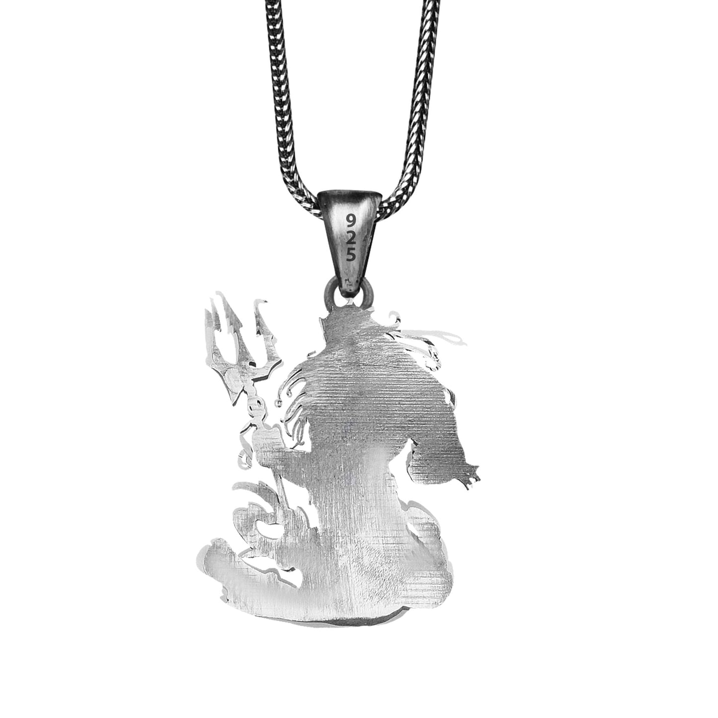 Silver Poseidon Trident Necklace