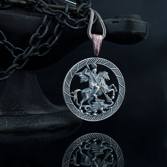 Silver Saint George Madalion
