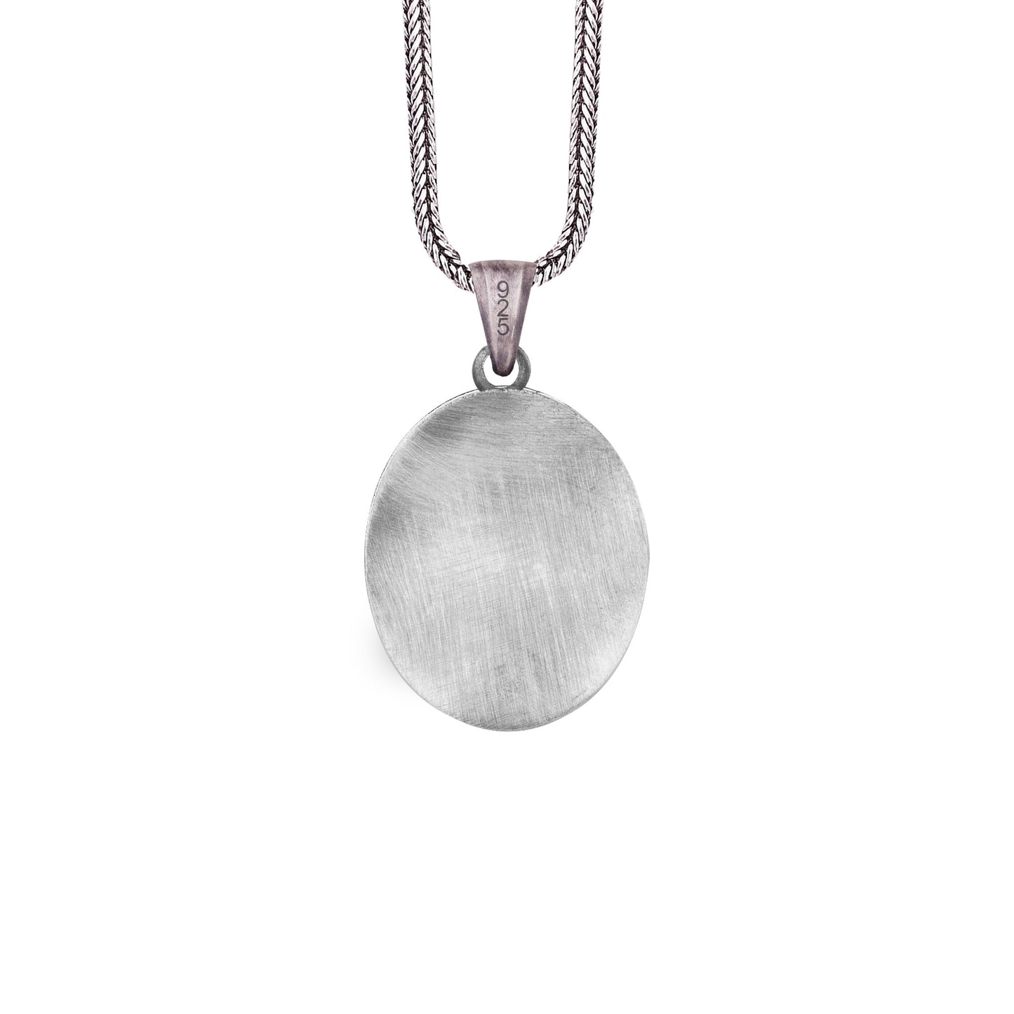 Silver Saint Roch Medal Necklace