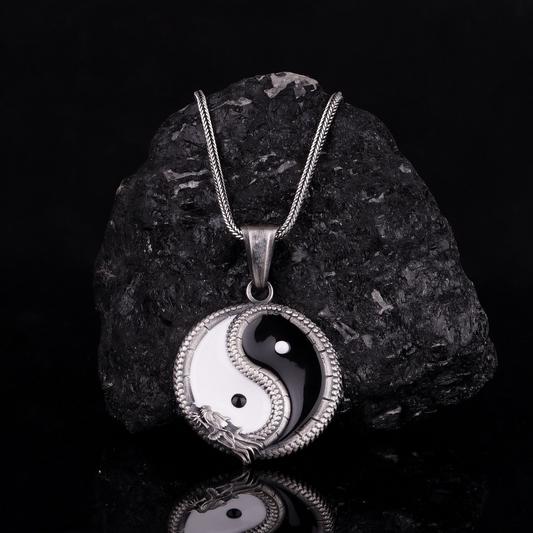 Silver Yin and Yang Necklace