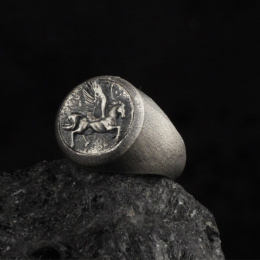 Ancient Greek Mythological Winged Horse Ring