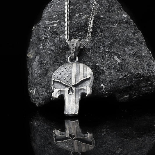 The Punisher Skull Necklace for Men